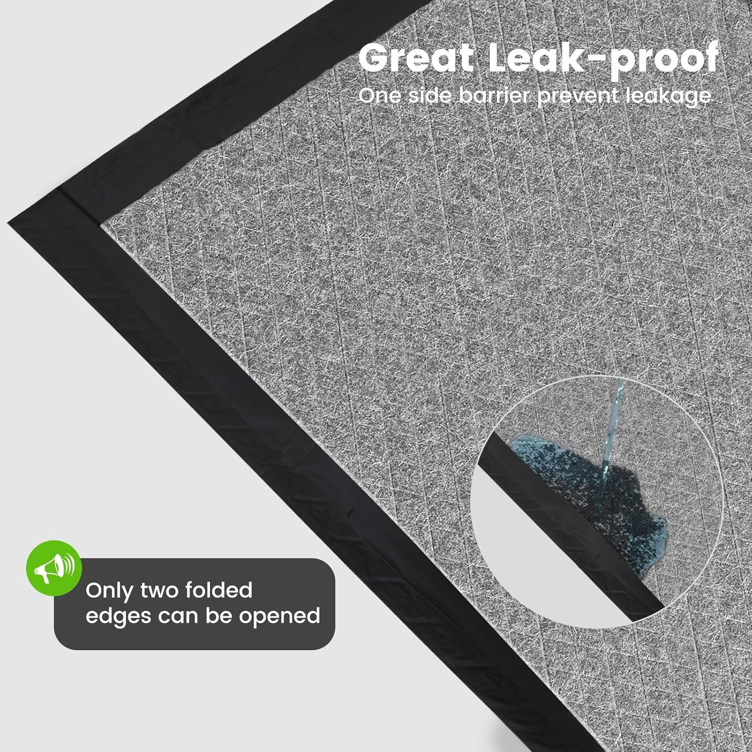 Charcoal Puppy Pads 28X34 Inches Extra Large Dog Pee Pads Odor-Control & Leak-Pr