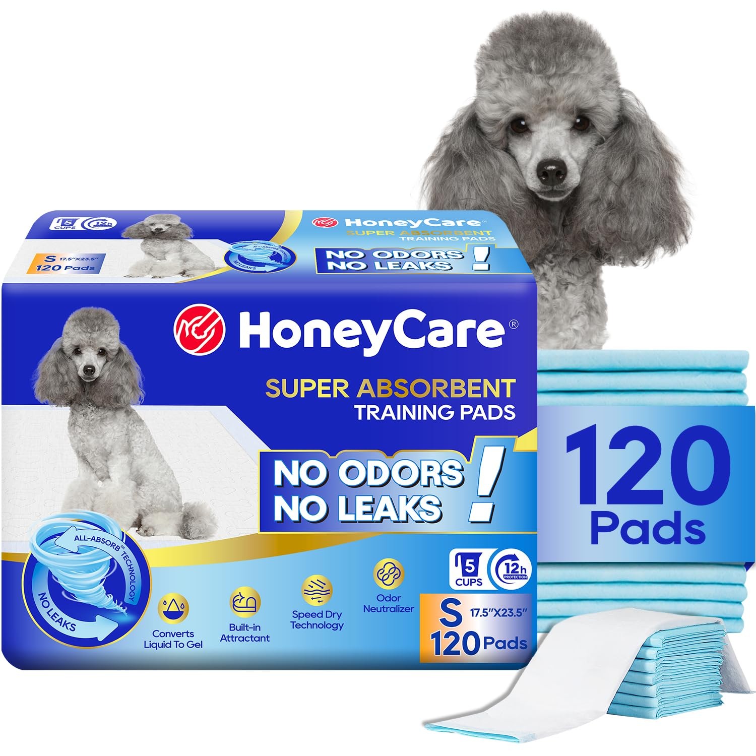 All-Absorb, Small 17.5″ x 23.5″, 120 Count, Dog and Puppy Training Pads, Ultr…