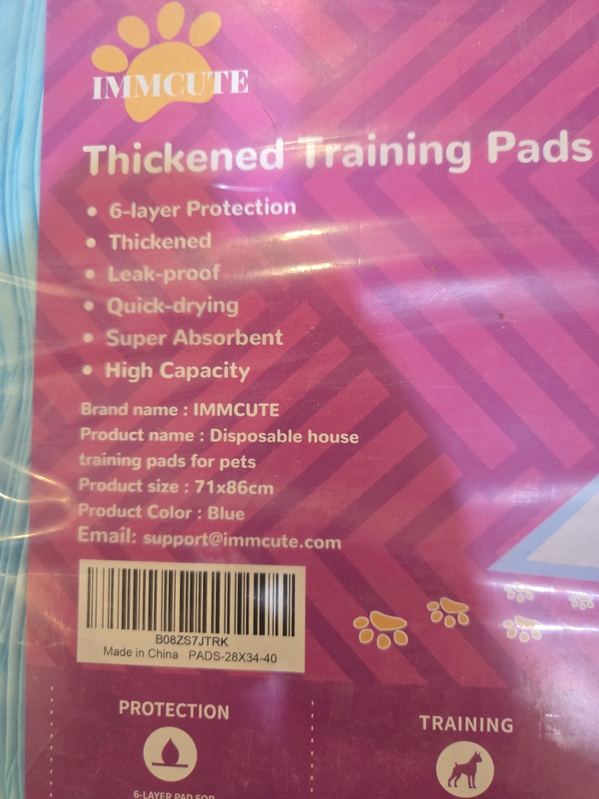 Extra Large Pet Training and Puppy Pads Pee Pads for Dogs 28″X34″, 40 Count (I)