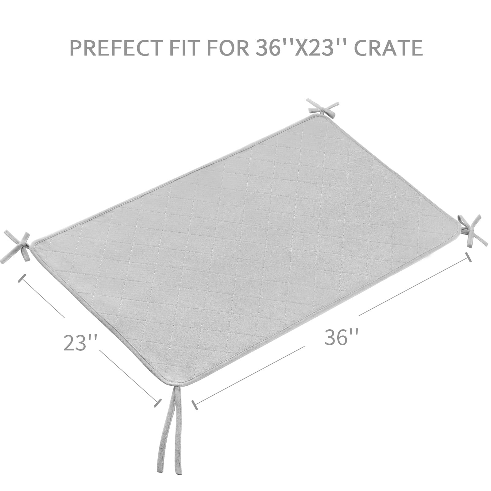 2 PCS Waterproof Dog Crate Mat Rope 36×23 Inch Washable Pee Training Pad
