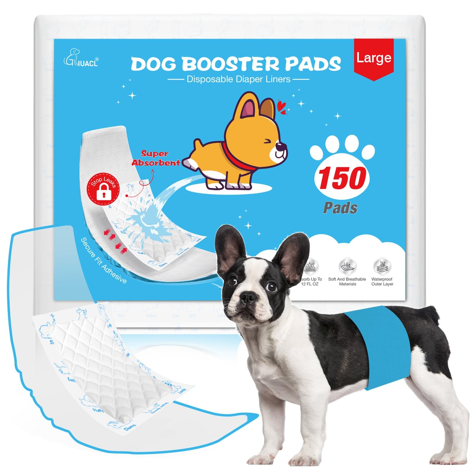 Dog Diaper Liners for Dog Diapers and Female 150ct Super Absorption Disposabl…