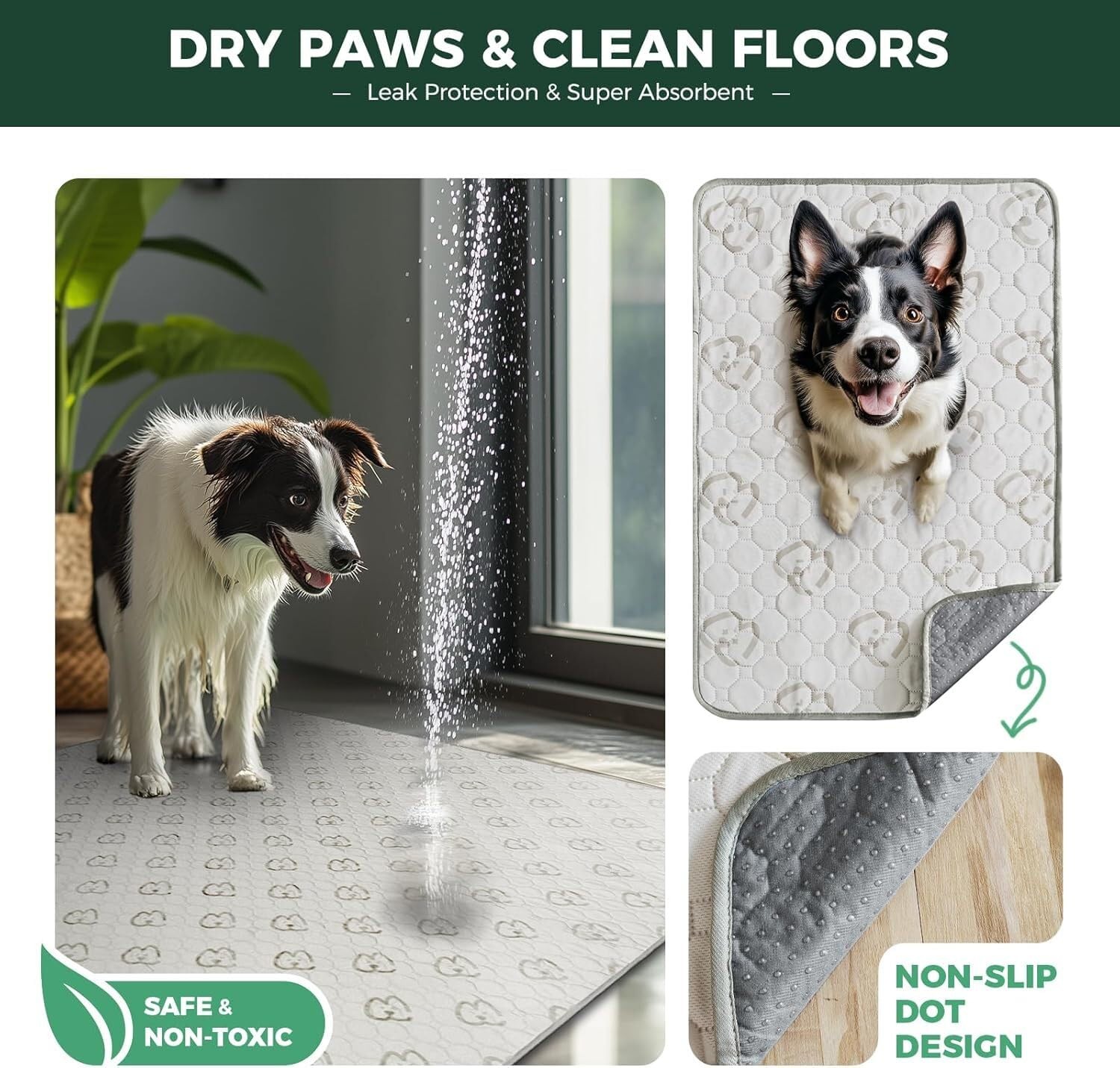 FXW Washable Pee Pads for Dogs, Puppy Pads with Super Absorbent, Specifically…