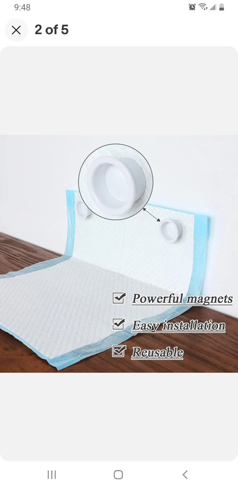 Pee Pad Holder for Dogs (2 Pack) Dog Potty Training Pad for Leg-Lifting White