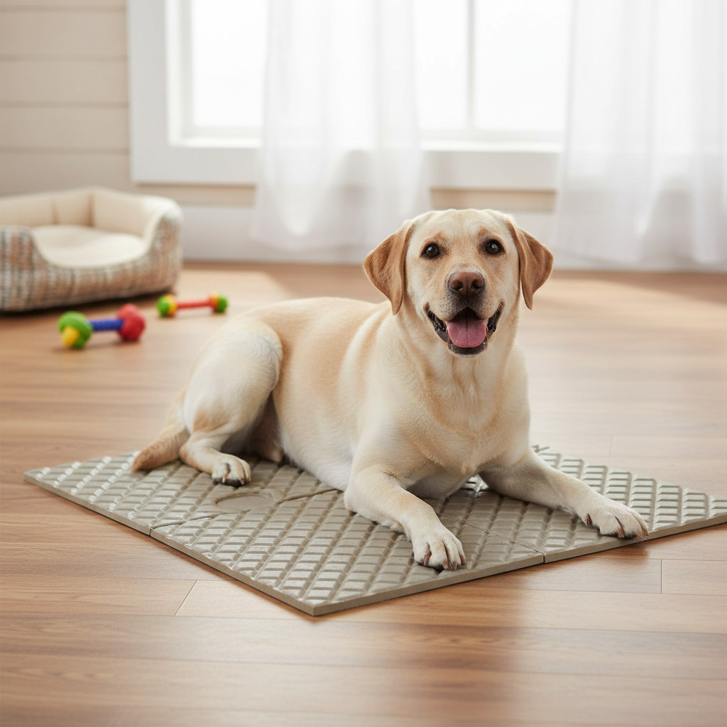 Play Mat Set for Dogs- Puppies 4 Interlocking Floor Mats