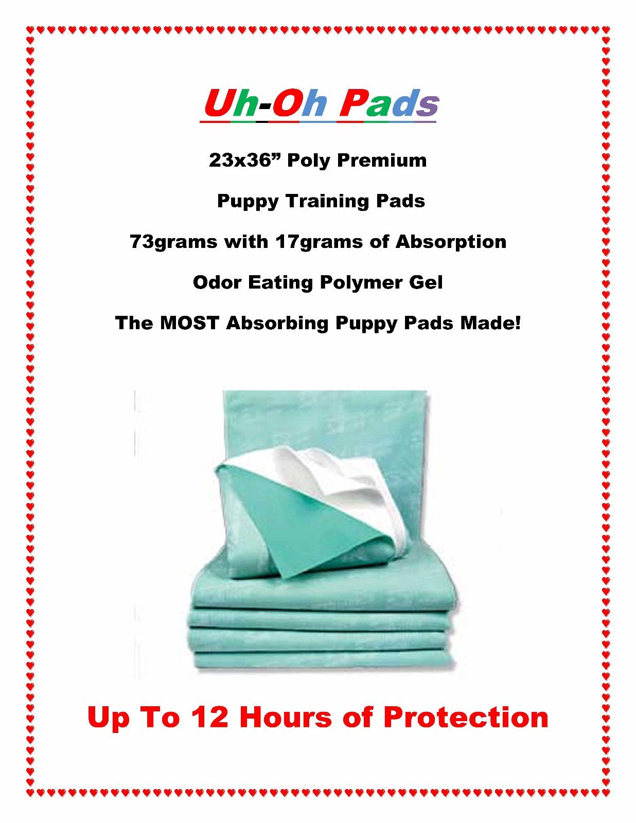 75ct 23×36″ Poly-Pro’s THE PREMIUM Puppy Training Pads w/Absor-O-Max up to 12hrs