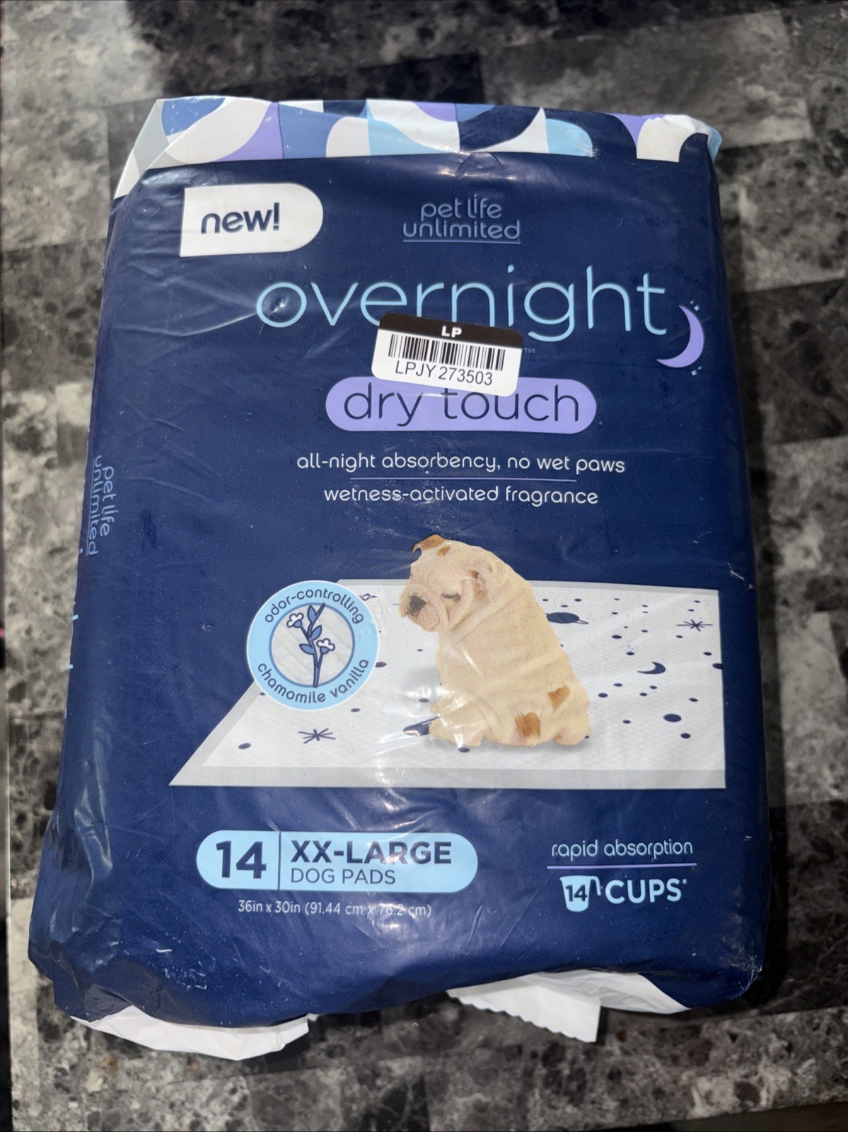 NEW Pet Life Unlimited Dog Pads Smart Prints XXL Overnight 14ct Odor Control