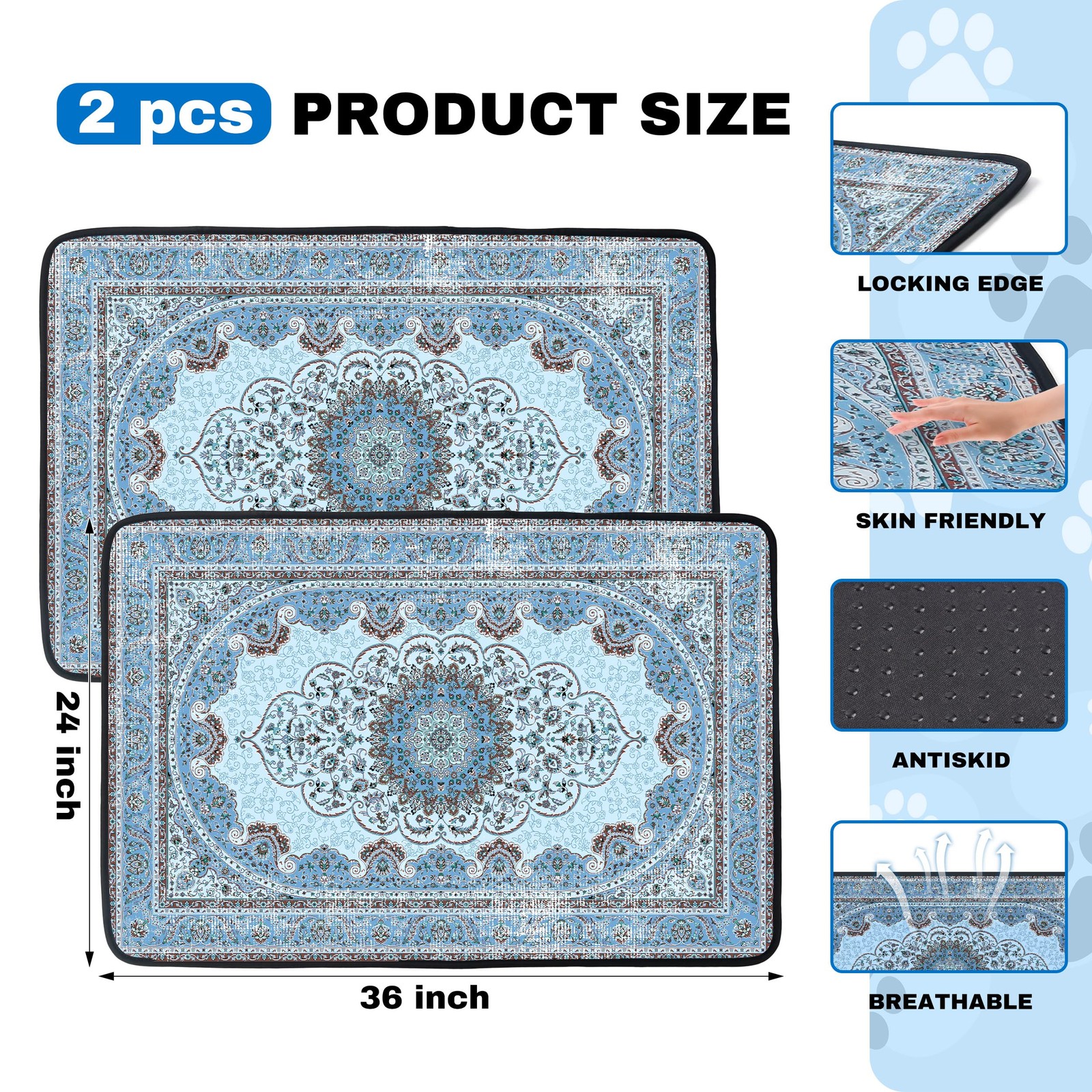 Washable Puppy Pads 72×72 Super Absorbent Leakproof Reusable 1 Pc Green