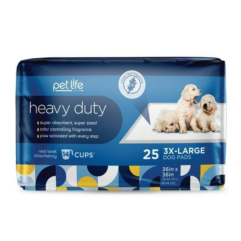 Heavy Duty Dog Pads 3XL 25ct Odor Control Super Absorbent Multi-Dog Homes New