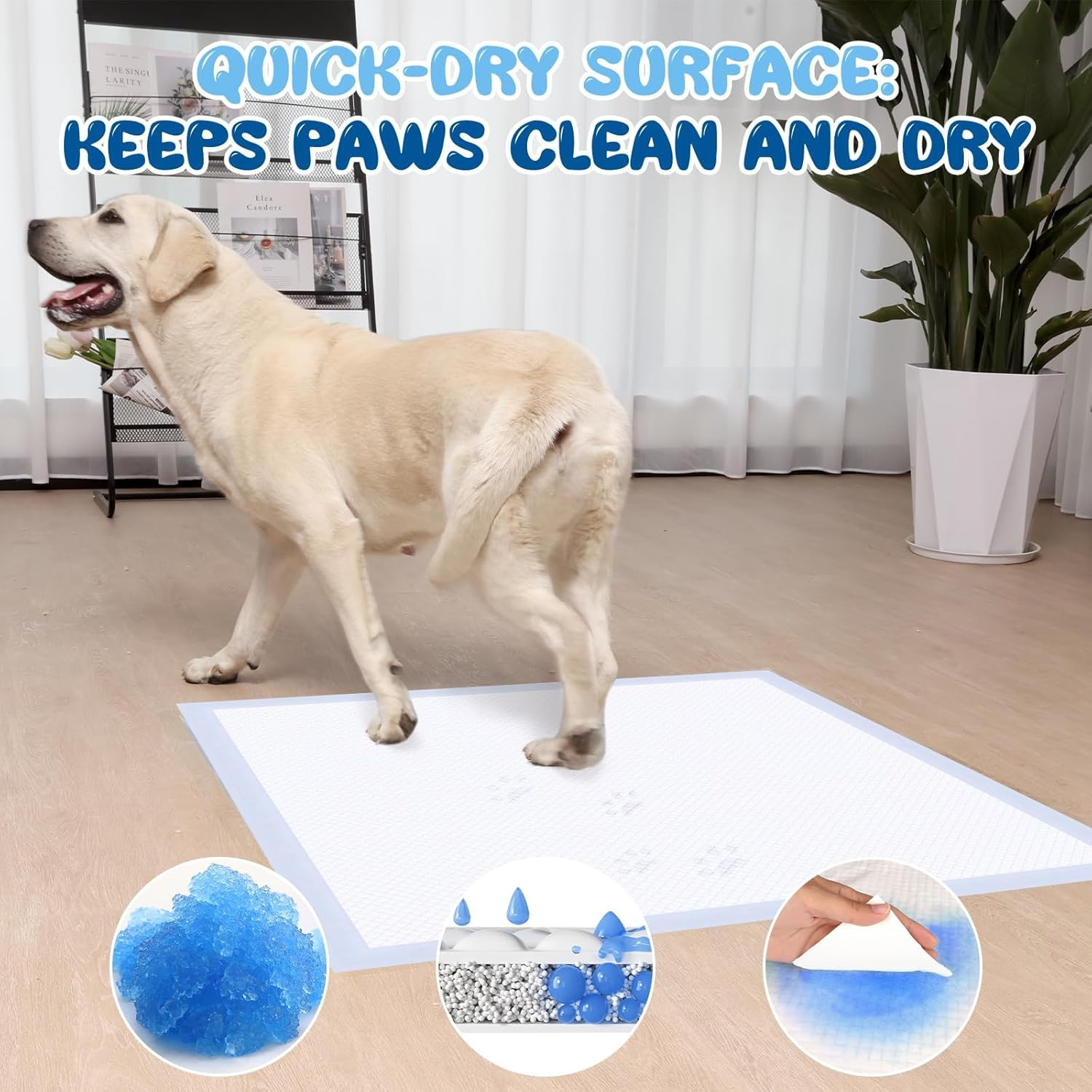 XXL Pee Pads for Dogs 36×36, 40 Count, Extra Thick XXXL Dog Pee Pads, 6-Layer He