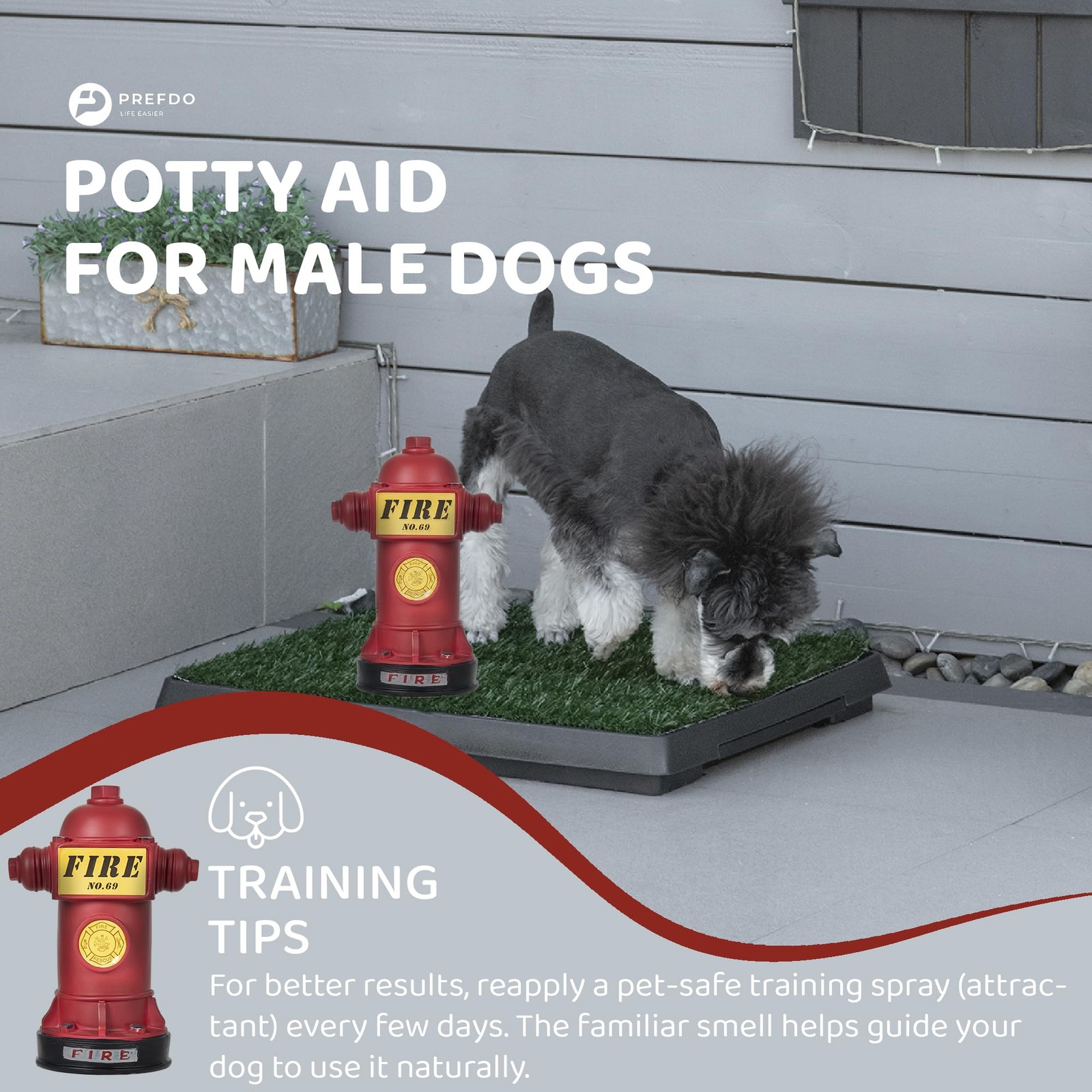 Potty Training Dog Fire Hydrant, Mini Fire Hydrant for Dogs to Pee On, Resin …