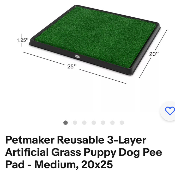 NEW Petmaker Artificial Grass Pad with Tray 20″ x 25″