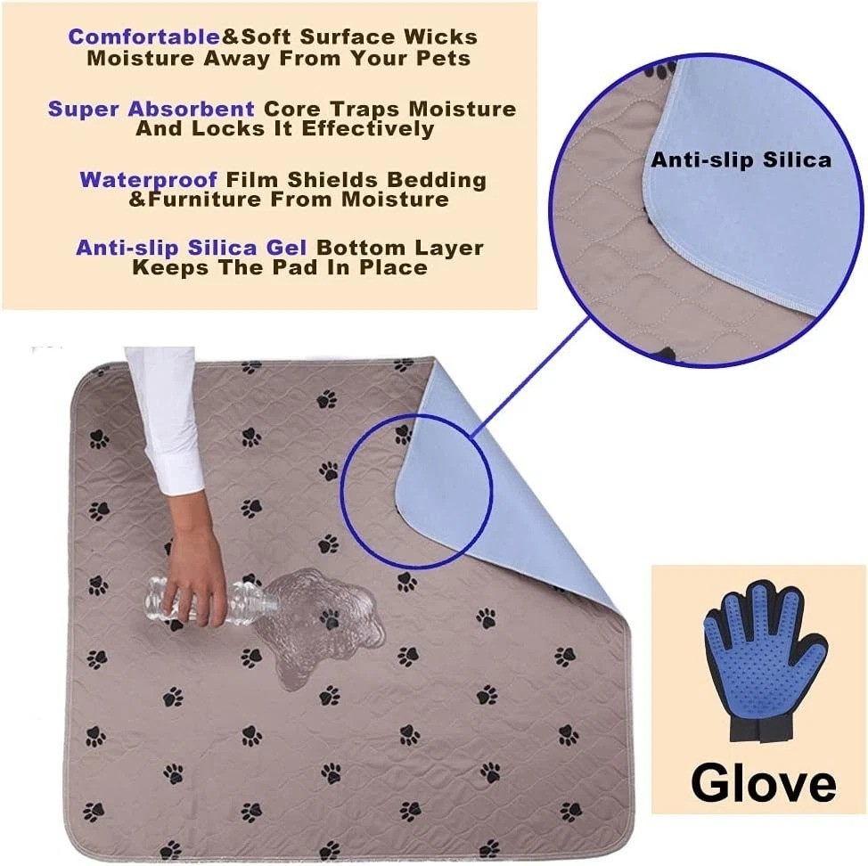 Waterproof Dog Training Pads – Washable, 41×41 Inch, Pack of 2 for Home & Travel