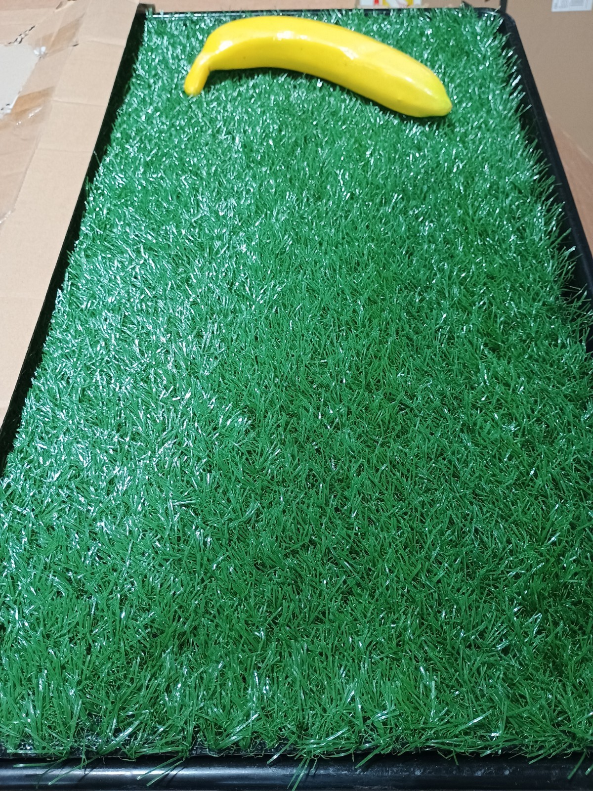 Dog Potty Tray Indoor/Outdoor- Grass Pad with Washable Tray