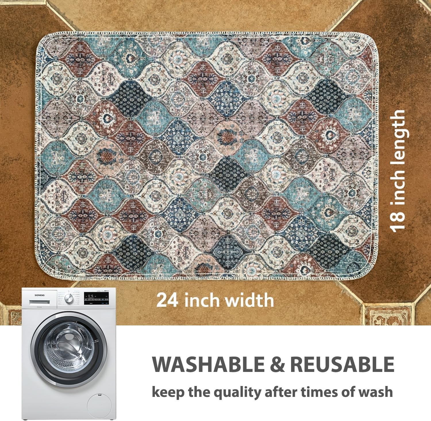 Stylish & Leak-Proof Reusable Dog Pee Pads (2 Pack) – Non-Slip, Washable, Dur…