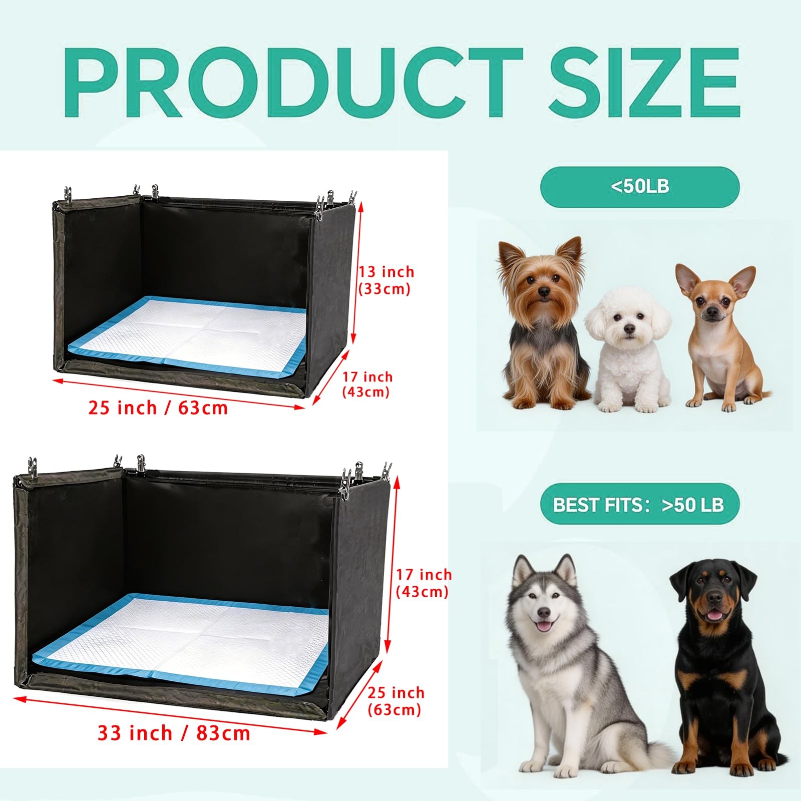 THINMUHAND Dog Toilet with High Walls – Indoor Male Dog Pee Station and Litte…