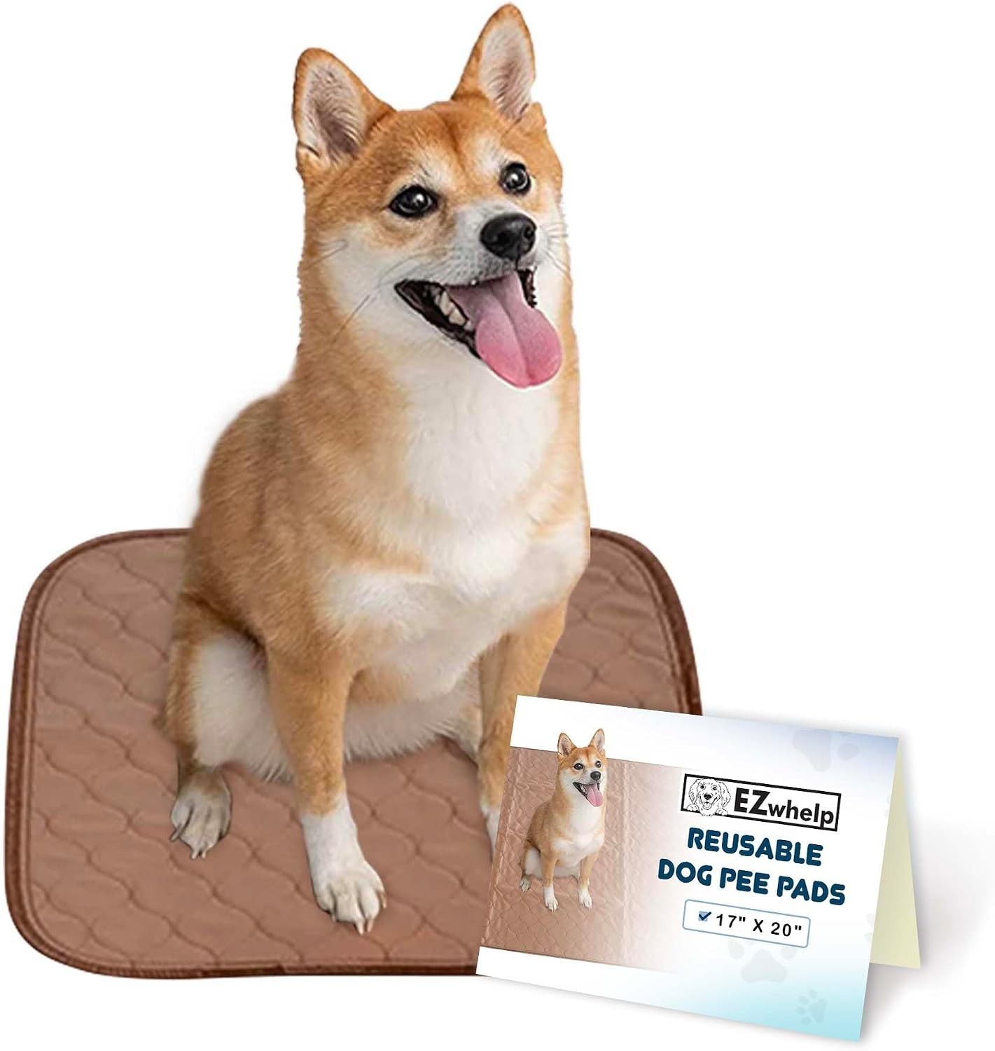 Reusable Dog Pee Pads, Washable Waterproof Puppy Training Pad 17×20 | Washabl…