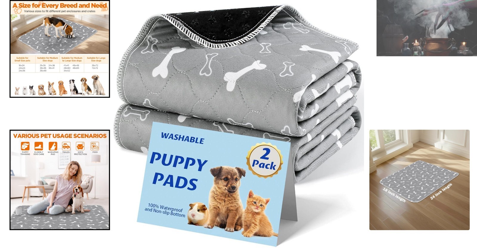Fast Absorbent Waterproof Dog Training Pads – 18×24, Pack of 2 for Convenience