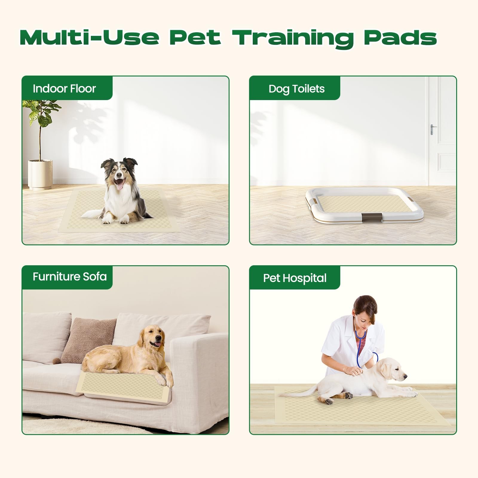 40PCS Disposable Puppy Training Pads Super Absorbent Pee Pads Medium