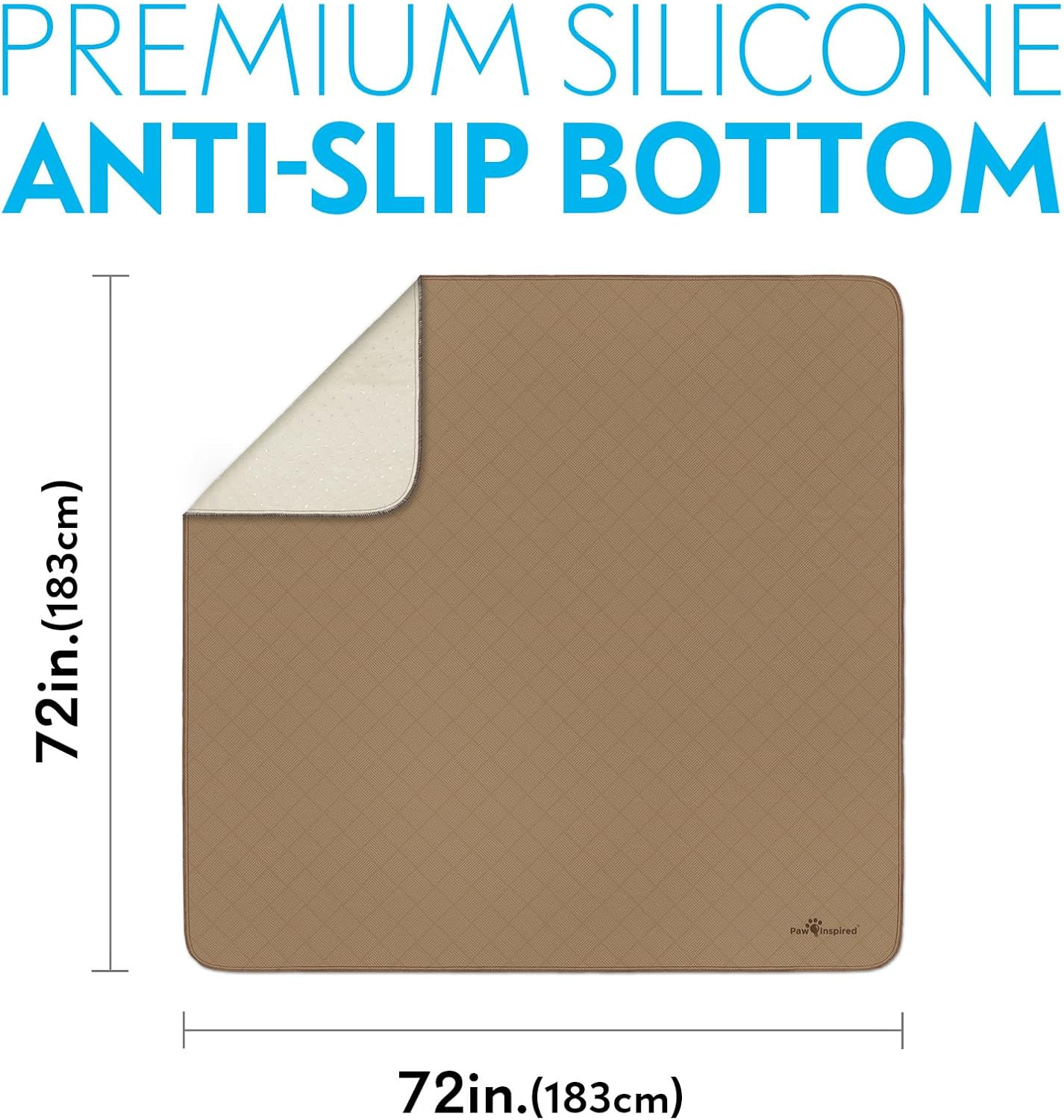 Washable Dog Pee Pad | Leakproof Non-Slip Potty Training Mat 72×72