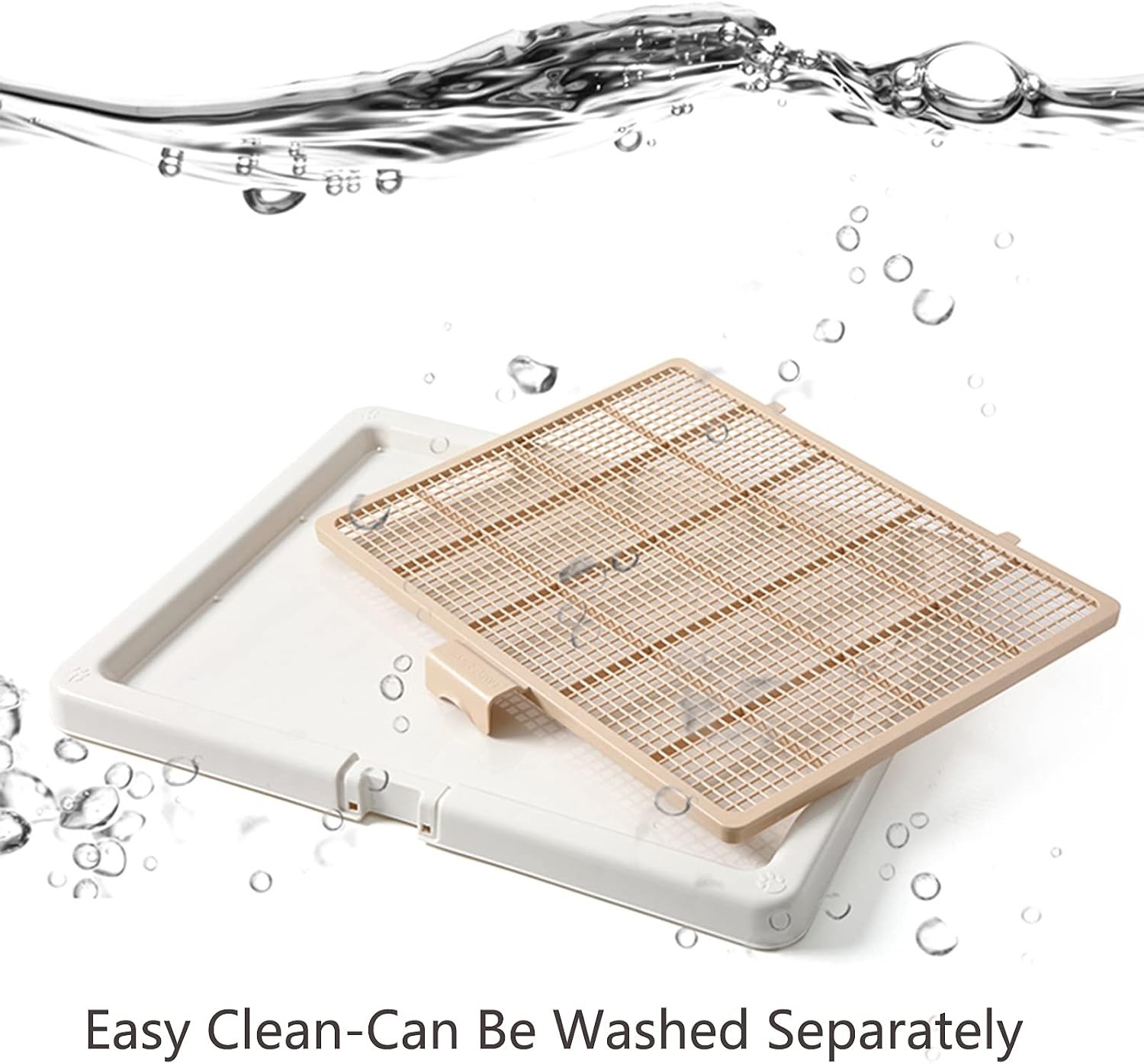 Large Dog Training Tray Grey Foldable PP 76x62cm Easy Clean Floor Protect