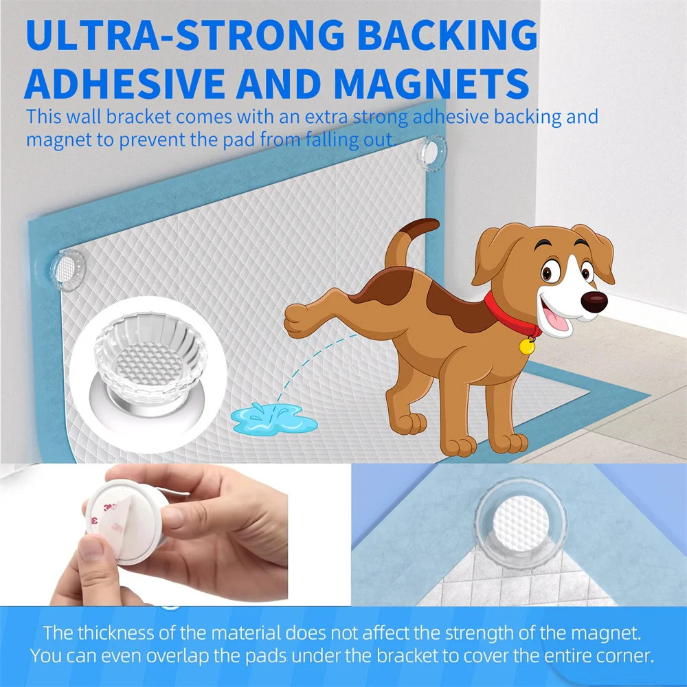 2 dog urine pad magnetic fixators, pet urine pad fixing buckles, portable fixato