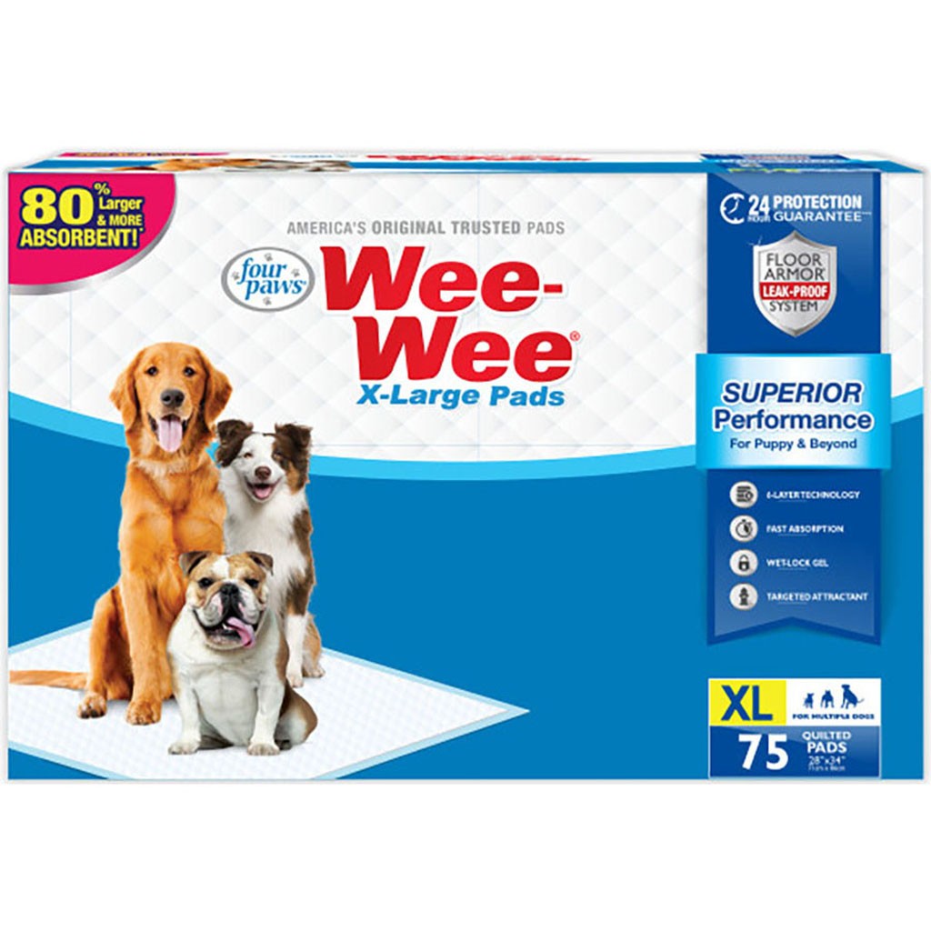 WEE-WEE PADS WITH BARRIER EDGE EXTRA LARGE