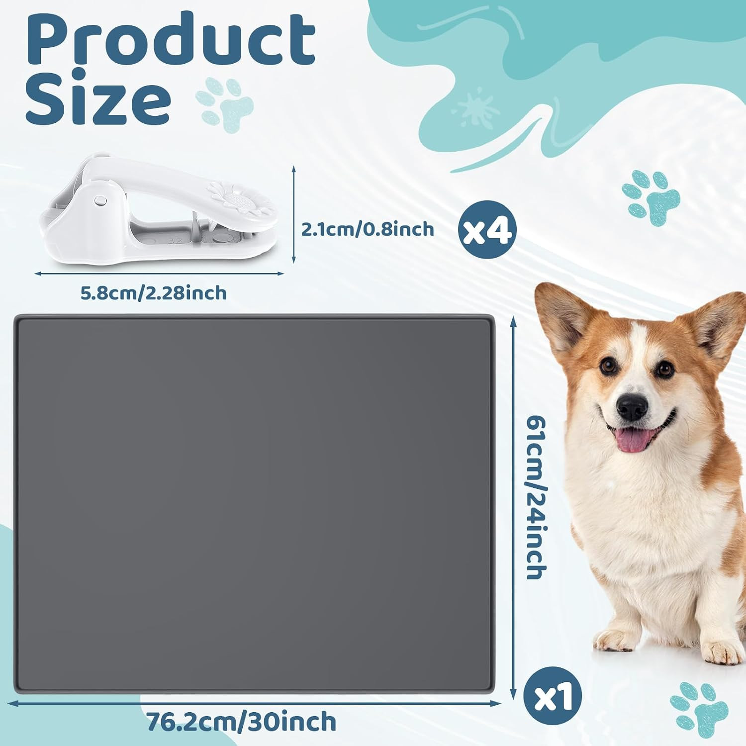 1 Dog Pee Pad Holder Puppy Pad Tray 30 X 24 Inches Silicone Dog Potty