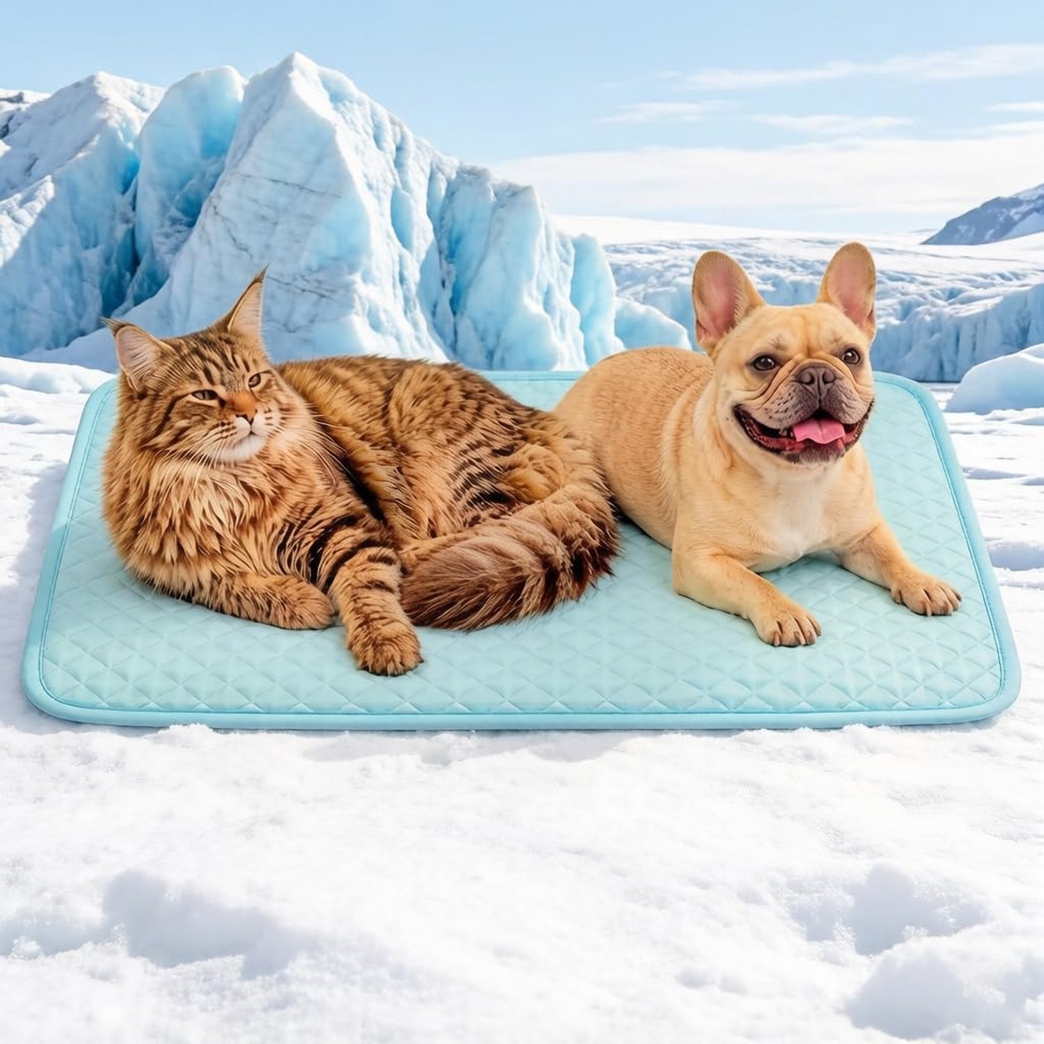 Dog Cooling Mat, Comfortable Pet Cooling Pad for Dogs Cats, Q-Max 0.4 Washabl…