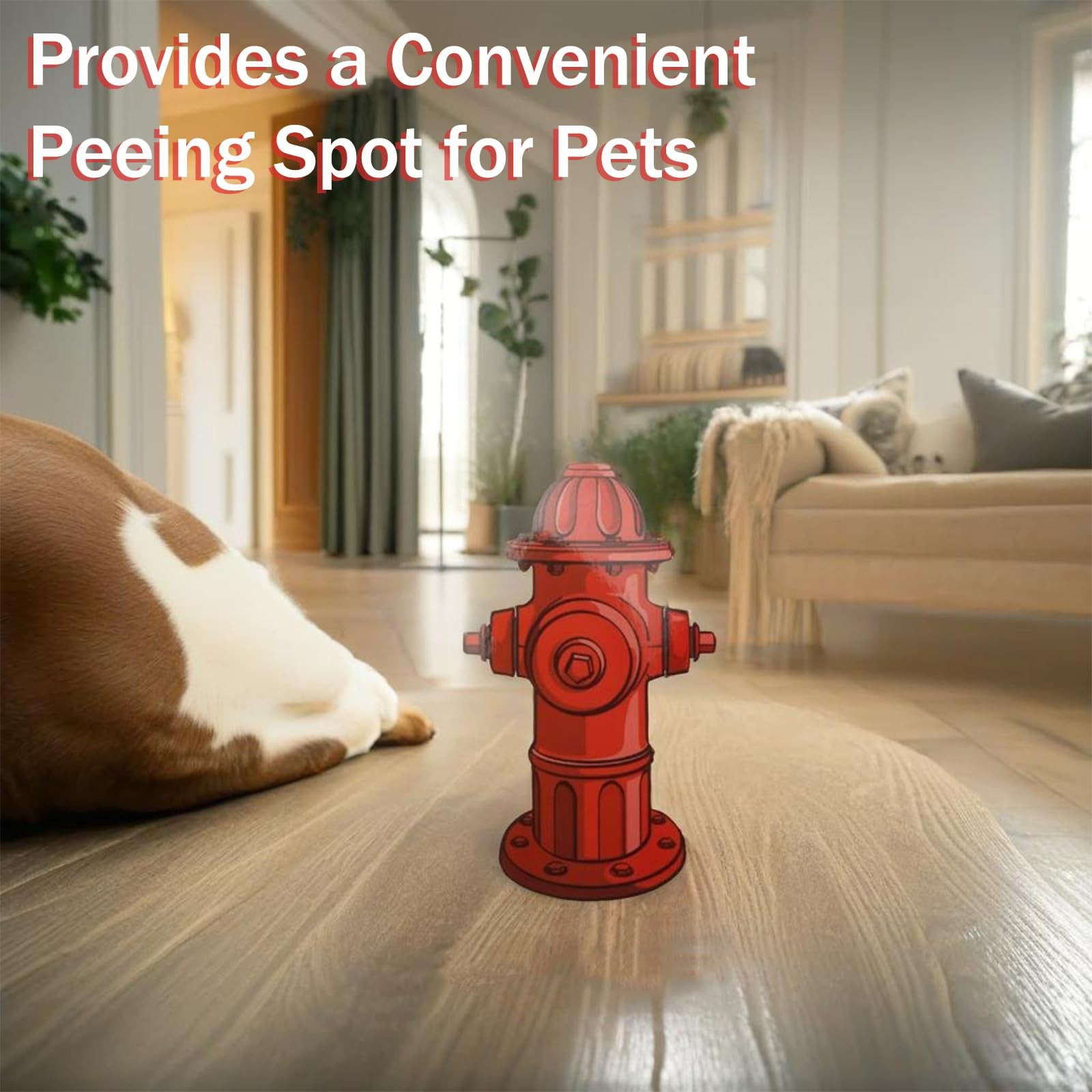 ANKROYU Dog Pee Pad Trainer, 10 Pcs Fire Hydrant Potty Training Aid for Red