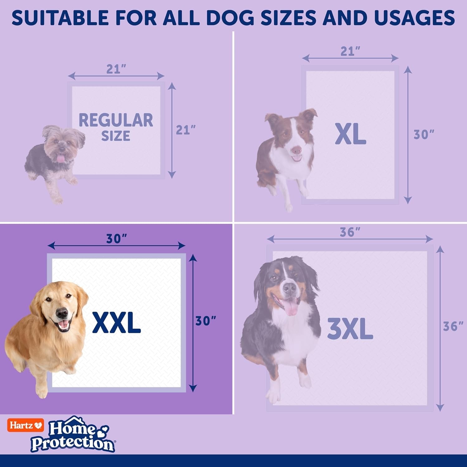 Lavender Scented XXL Dog Pads, 40ct – No Leaks!