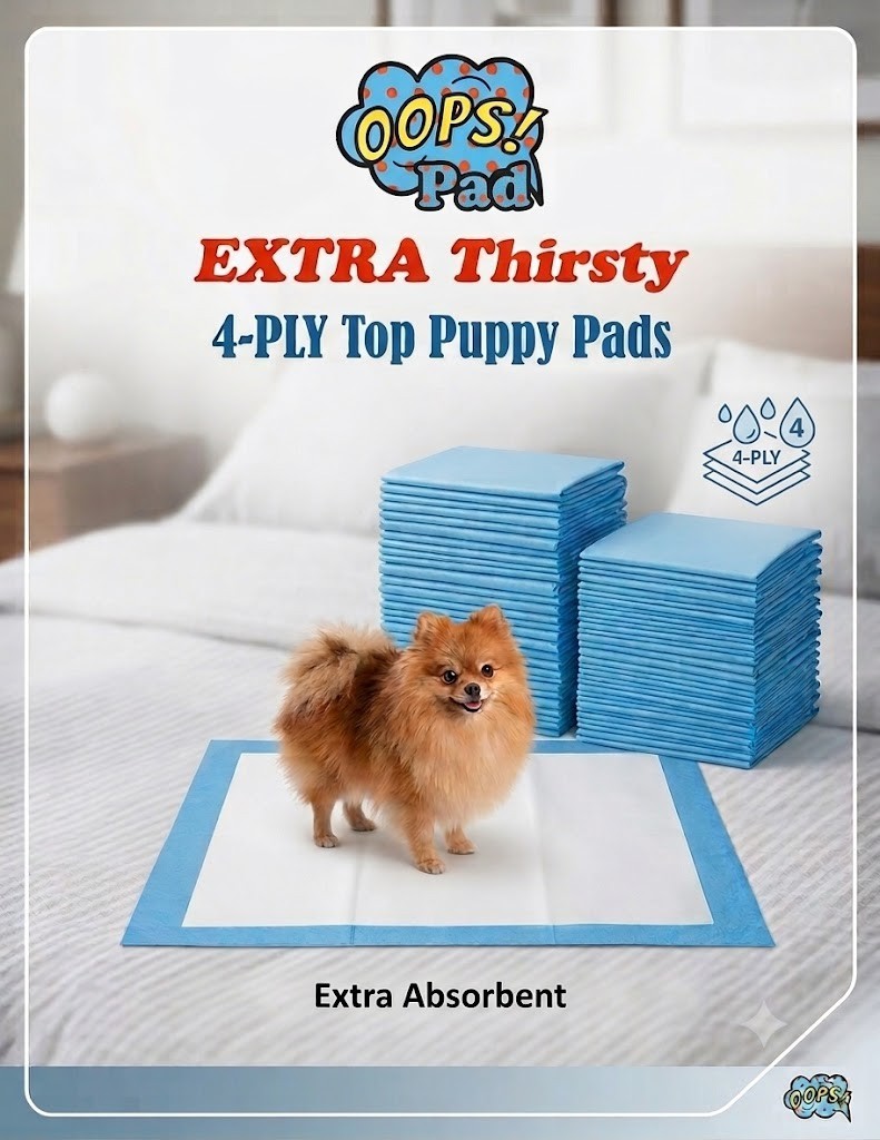 900ct 17×24″ High Performance 4-Layer Value Packed Puppy Pads Longer Use Less $