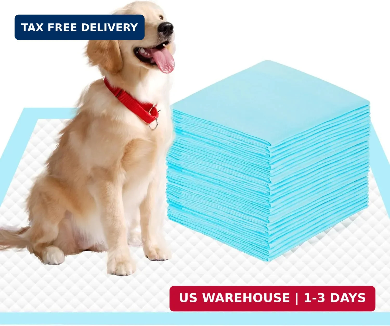 22″ x 23″ Pee Pads for Dogs, 6 Layers Super Absorbent-30 Count | Training Puppy