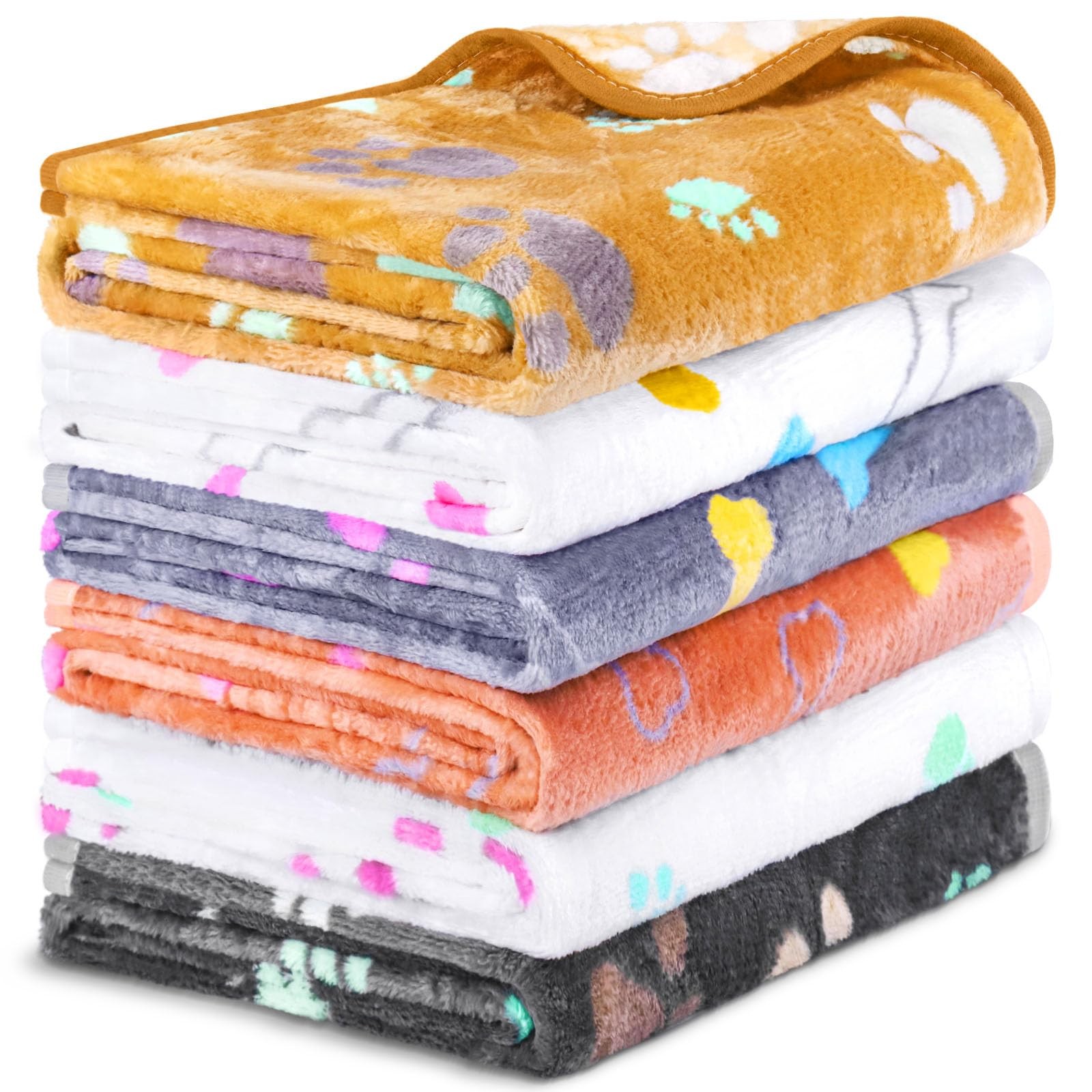 YedsIntu 6 Pcs Washable Guinea Pig Blankets Absorbent Small Animal Fleece