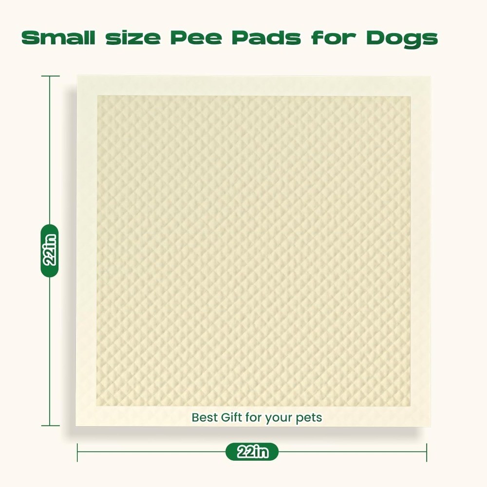 Super Absorbent Puppy Pads, 22×22 Inch Small Training Pads, 7 Count Leakproof