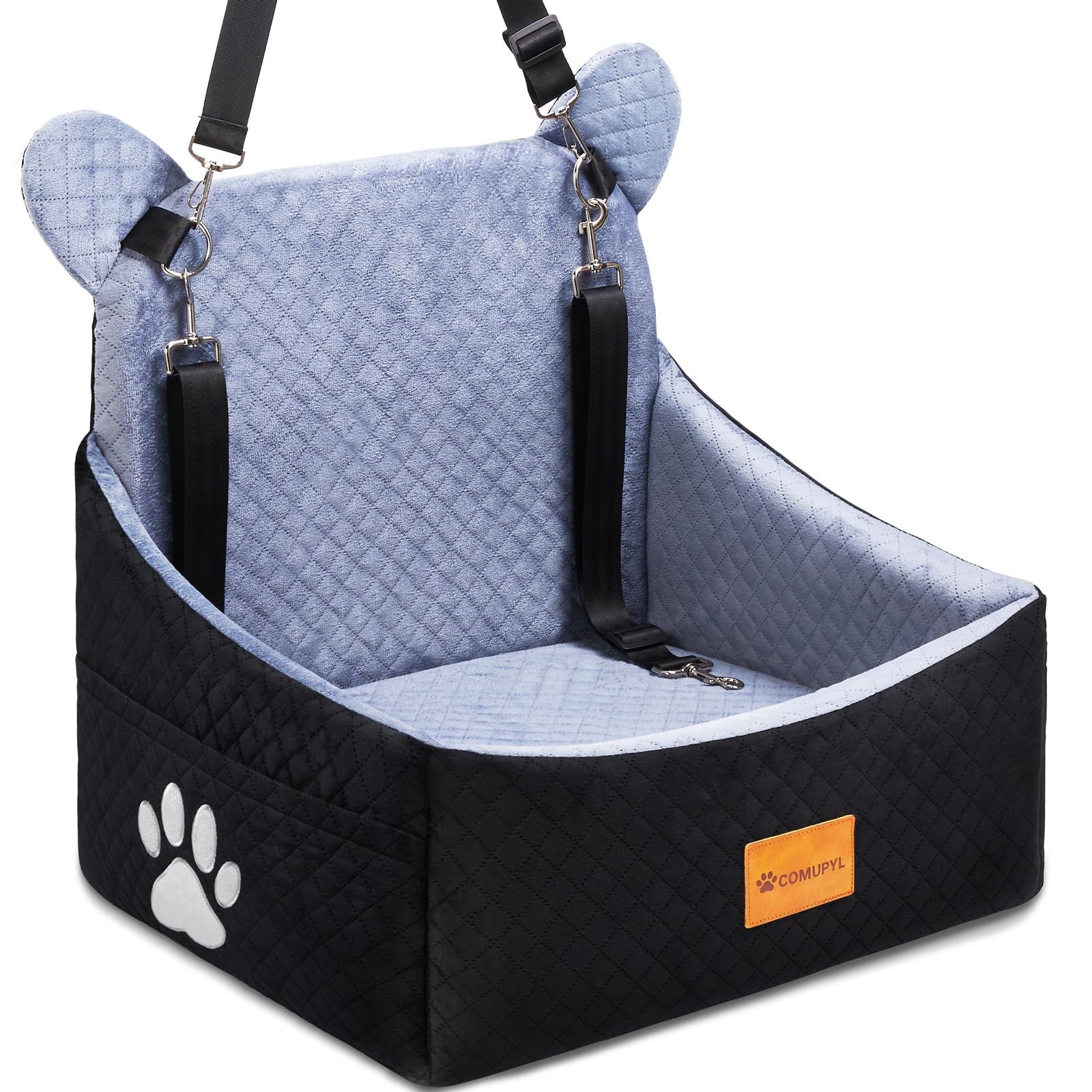Dog Car Seats for Small/Medium Dogs up to 33lbs(Grey Black). | Washable, Wate…