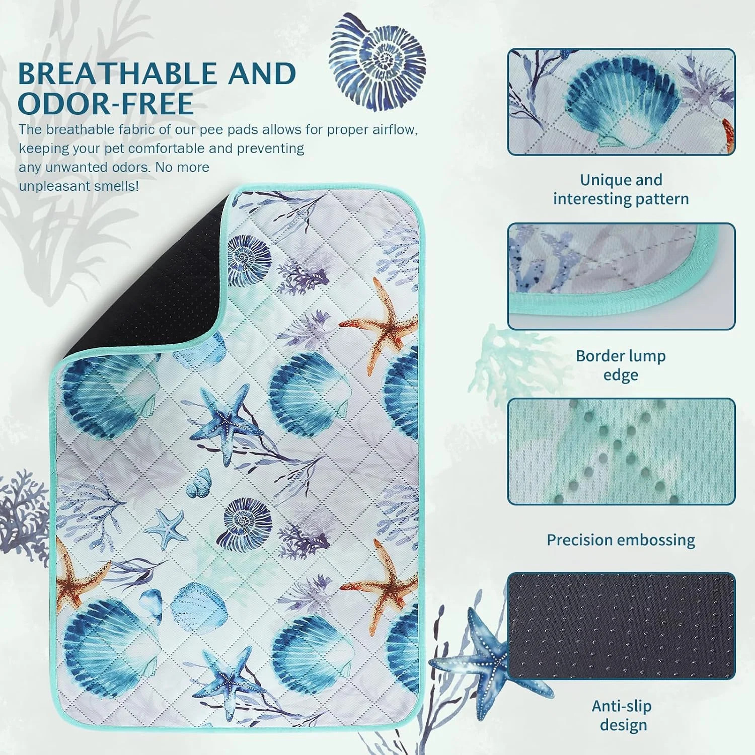 Washable Pee Pads for Dogs, 2Pack Reusable Puppy Pads, Super Absorbent & Leakpro
