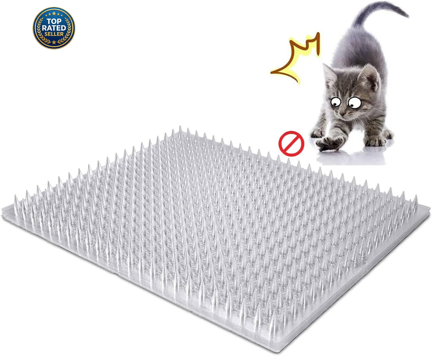 8 Pack Cat Deterrent Outdoor/Indoor Scat Mat, Pet Deterrent Training Mats, Keep