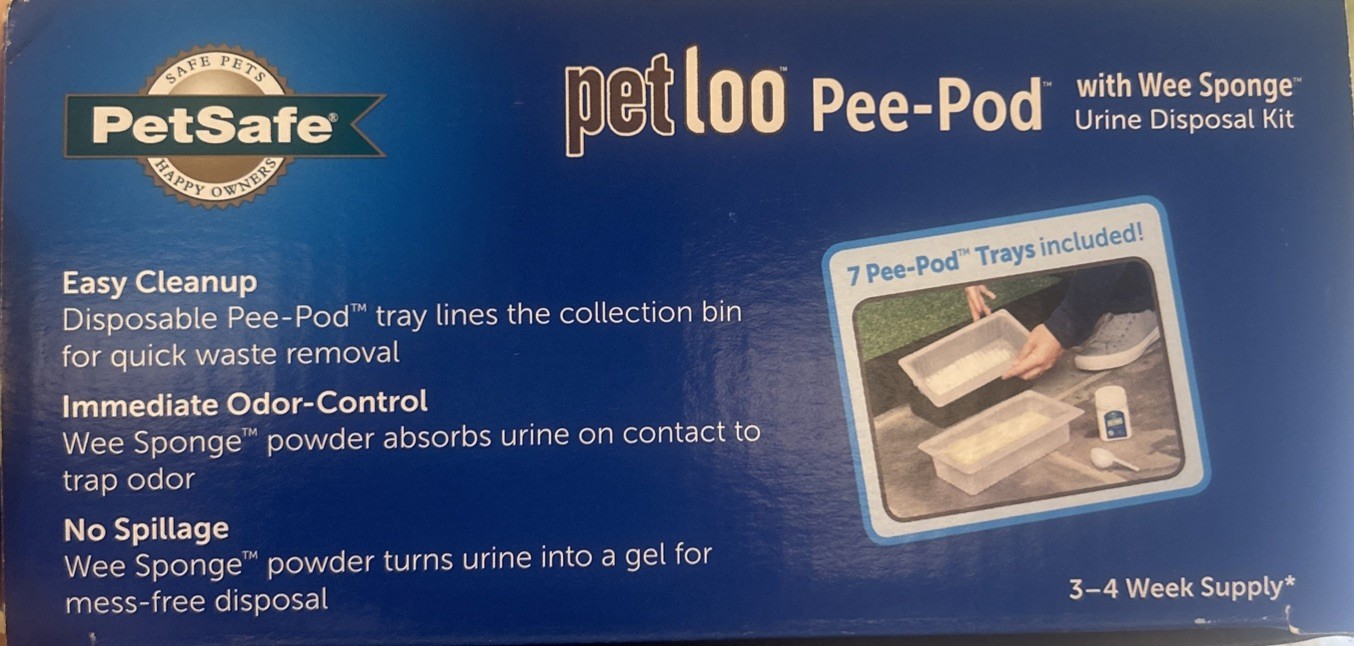 Pet safe Petloo Pe-Pod With Wee Sponge Urine Disposal Kit 7 Trays New