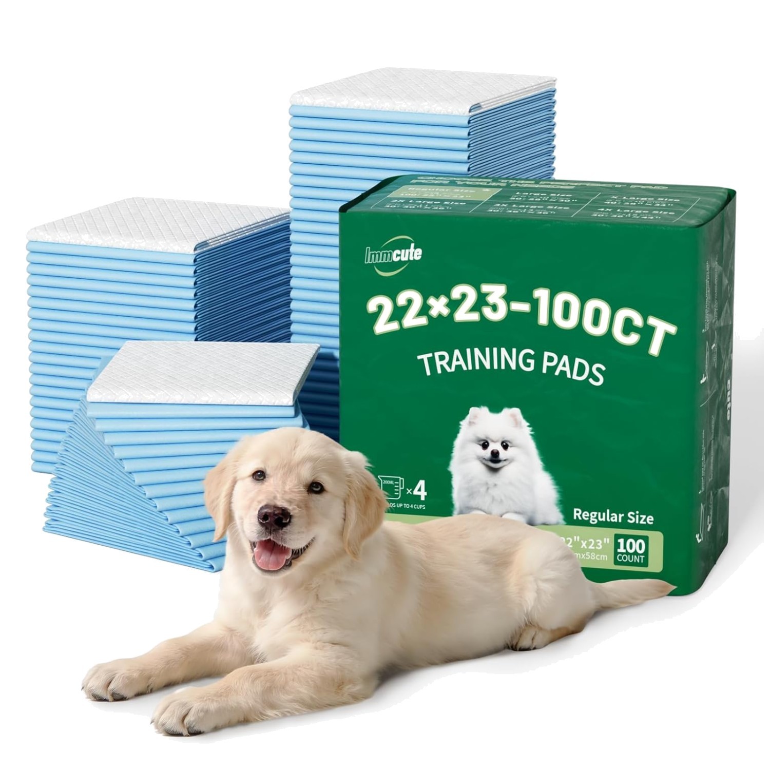 Ultra-Absorbent Puppy Training Pads, 100-Count