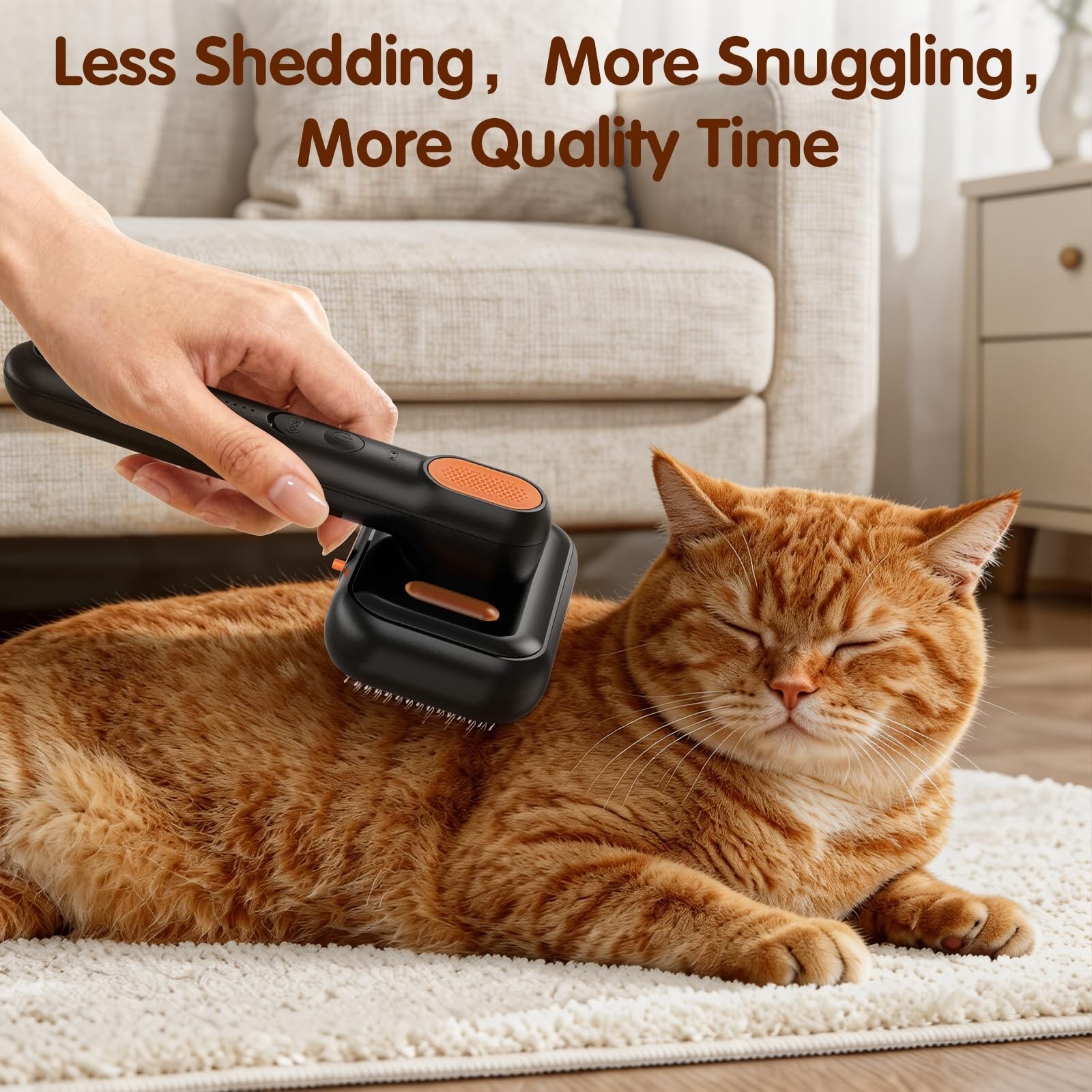 Pet Steam Brush for Dogs & Cats, 2026 New Brushes for Indoor Cats with Dual S…