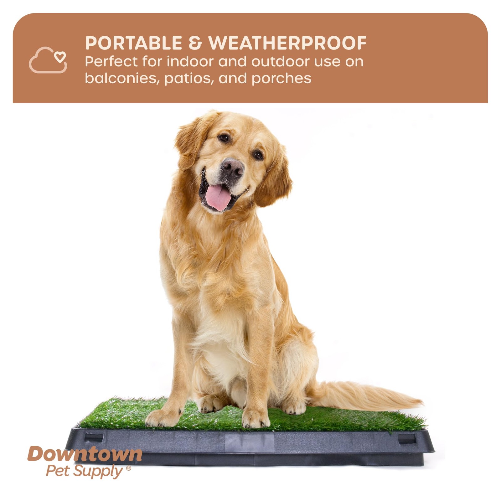 Dog Grass Pad with Tray, 20 x 30 w/Drawer – Outdoor and Indoor Potty System f…