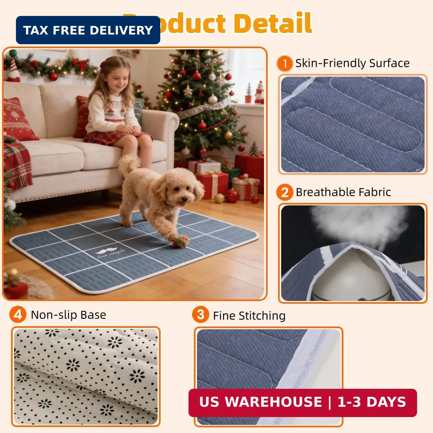 Washable Puppy Pads with Pheromones, 4 Pack – Super Absorbent Leakproof Reusable