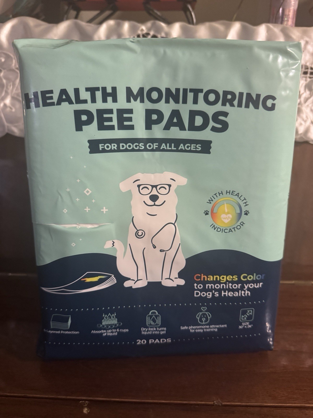 Genius Litter Dog Health Monitoring Pee Pads, Odor Neutralizer, 20-Pack