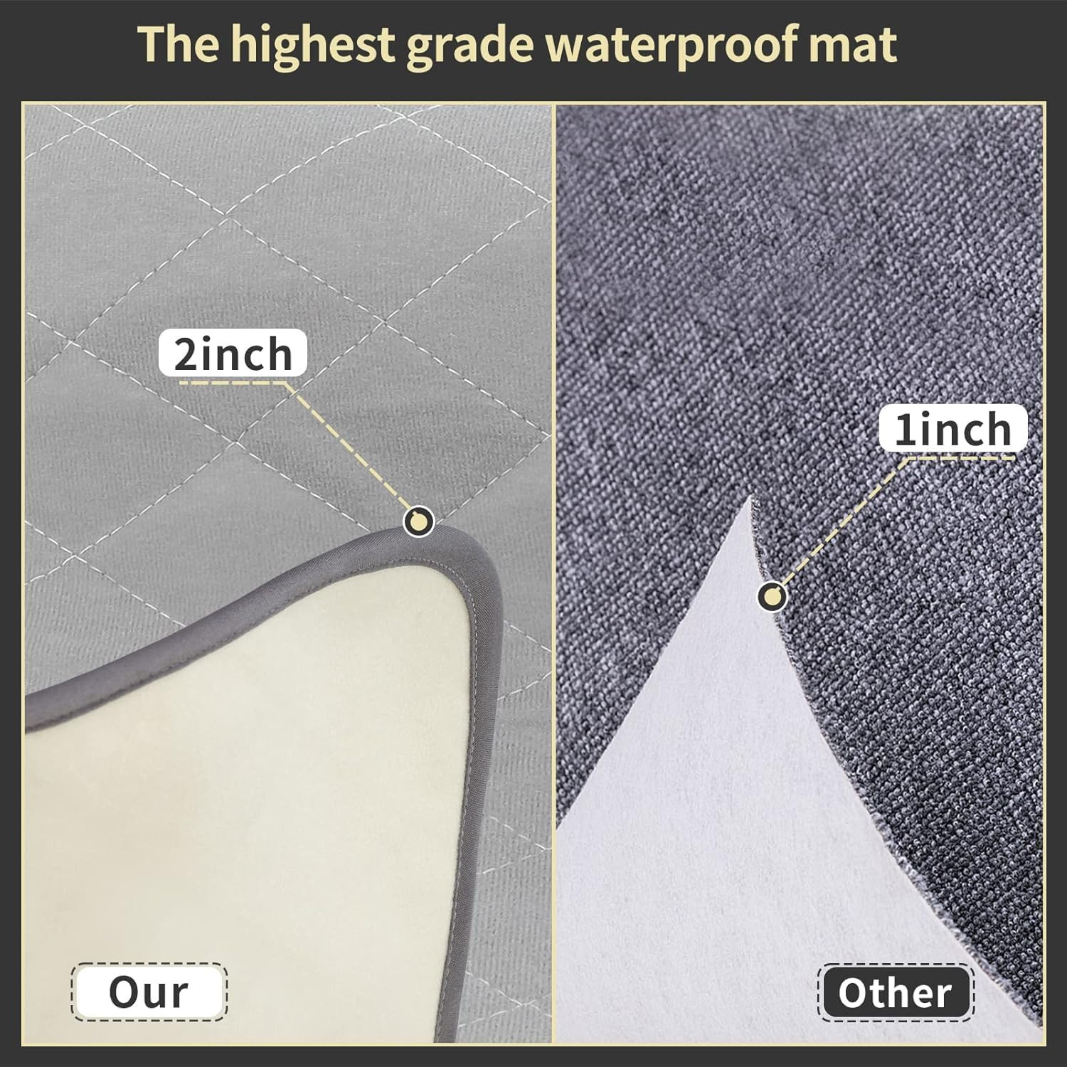 Washable Puppy Dog Pee Pad, 2Pack 34″ X52″ Waterproof Whelping Training Pet Mat