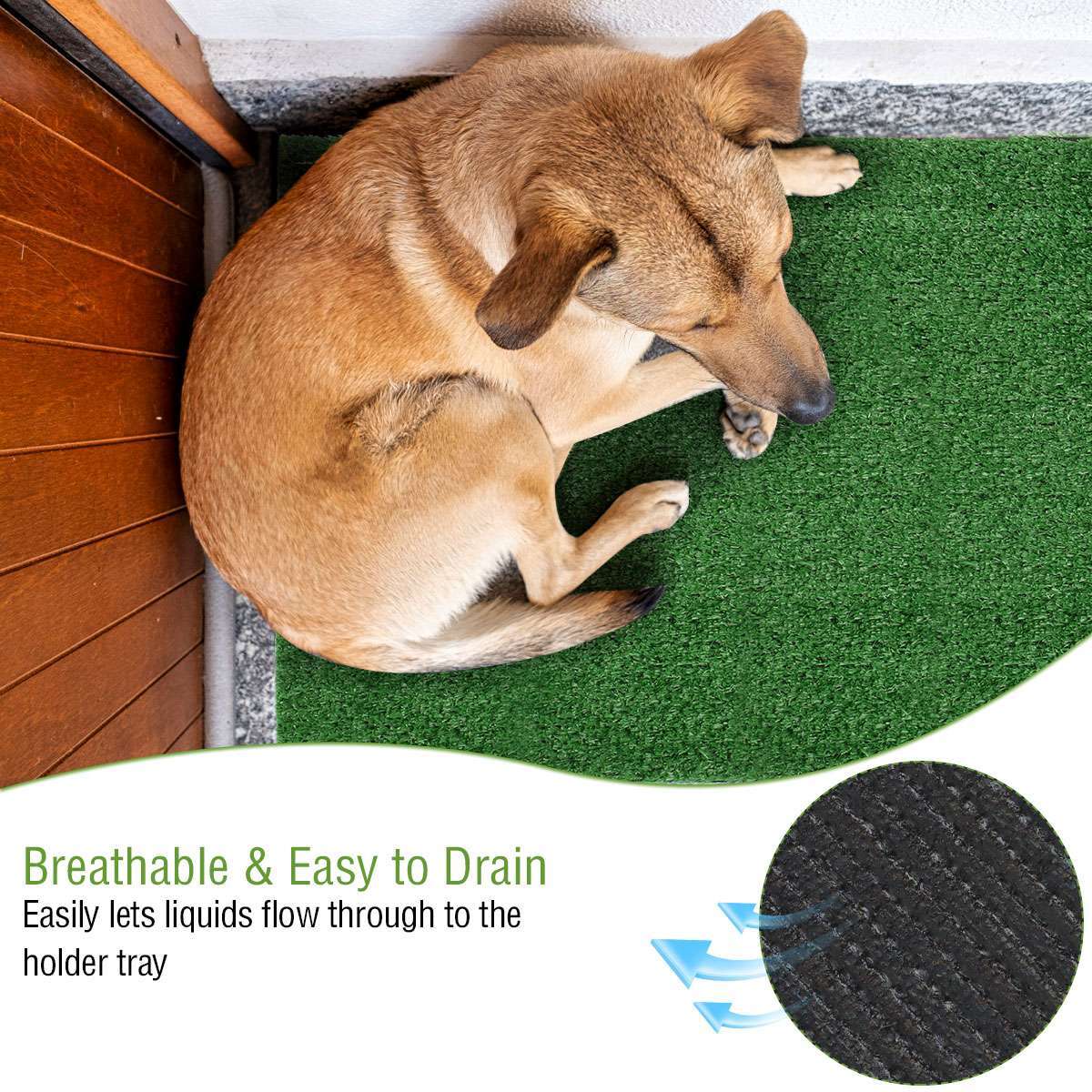 1PC/2PCS Pet Potty Trainer Grass Mat Dog Training Pee Poop Pad for Indoor Toilet