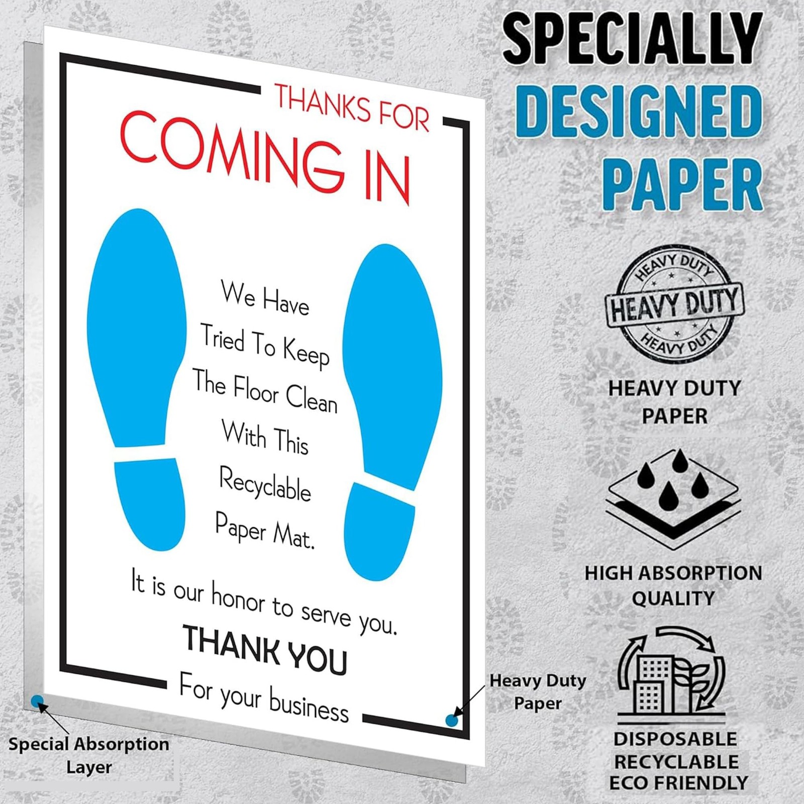 Heavy Duty Paper Floor Mats – Disposable Floor Mats – Car Floor Covers – Pape…
