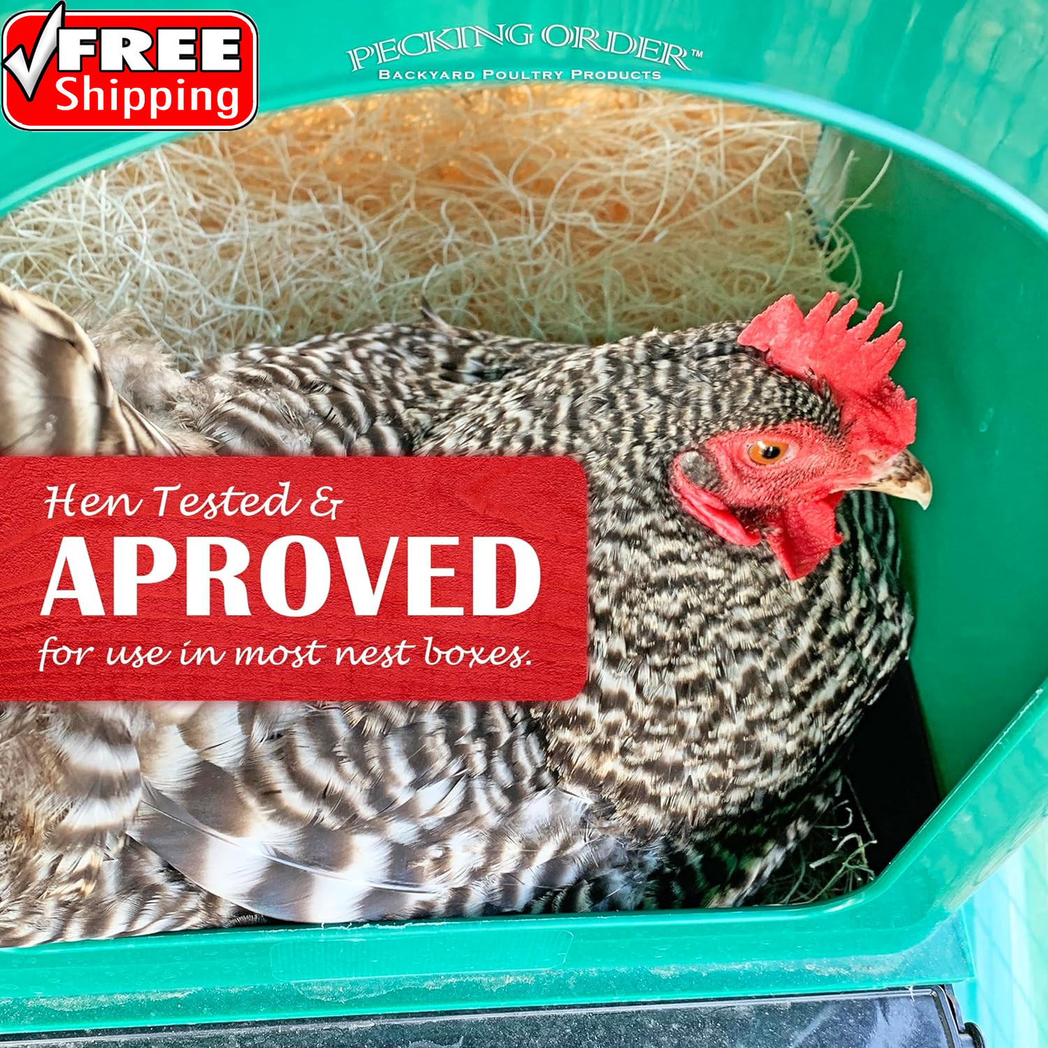 Nest Box Pads for Chicken Nesting Boxes – 13 X 13 Pads Made in USA from Sustaina