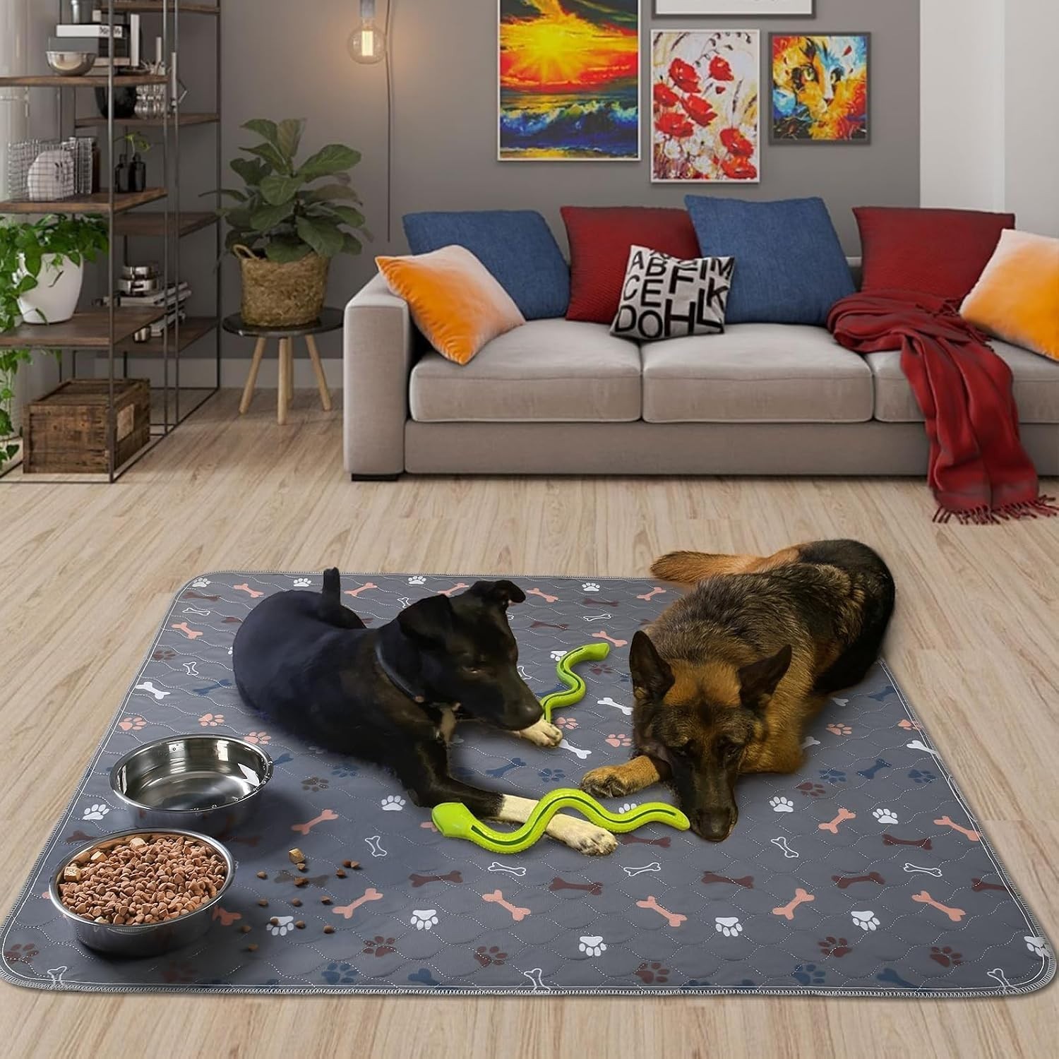 Super Absorbent Washable Dog Pee Pads, 2 Pack 18″x24″, Perfect for Home & Travel
