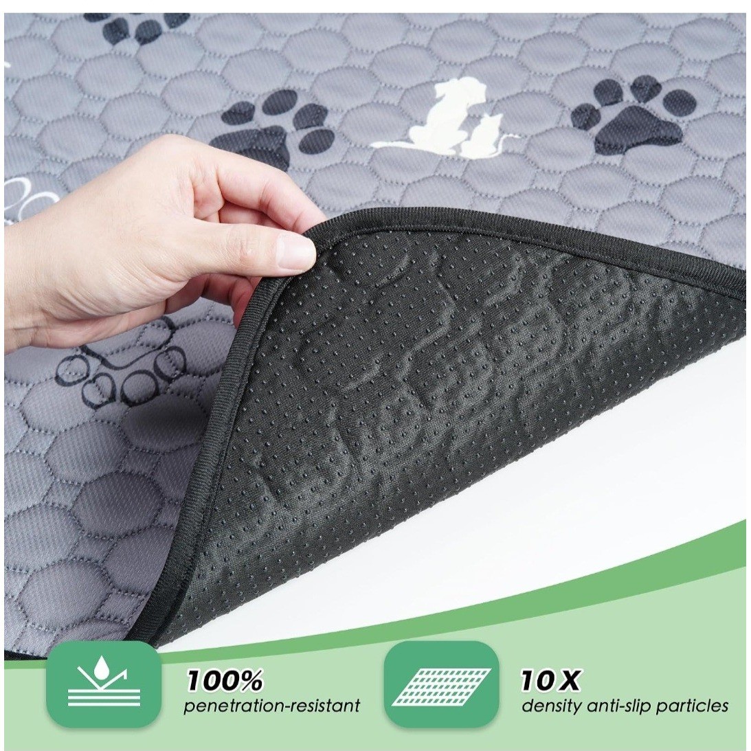 WanpeeGoo 4 Pack Washable Pet Pads 18×24 Reusable Waterproof Training Mat H732