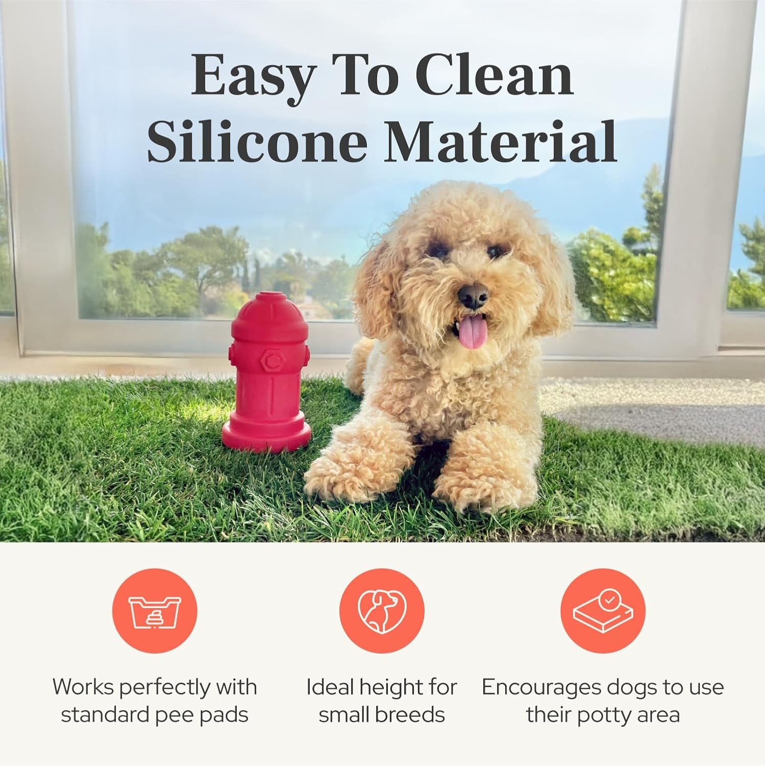 Small Dog Fire Hydrant 4X7 Silicone Soft Potty Training Aid for Small Breeds und